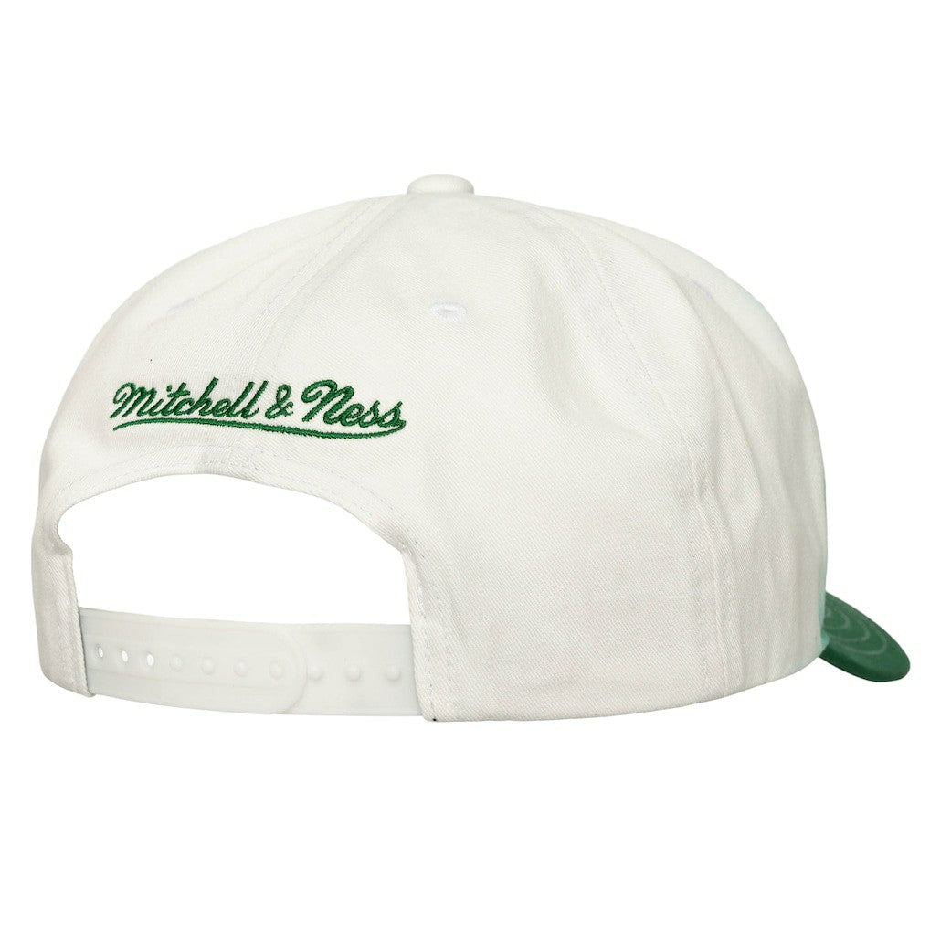 Boston Celtics Dip Dye Pro Crown Adjustable Hat - Kelly Green/White | Mitchell & Ness for sale