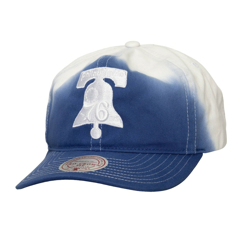 Philadelphia 76ers Dip Dye Pro Crown Adjustable Hat sale - Royal/White | Mitchell & Ness sale