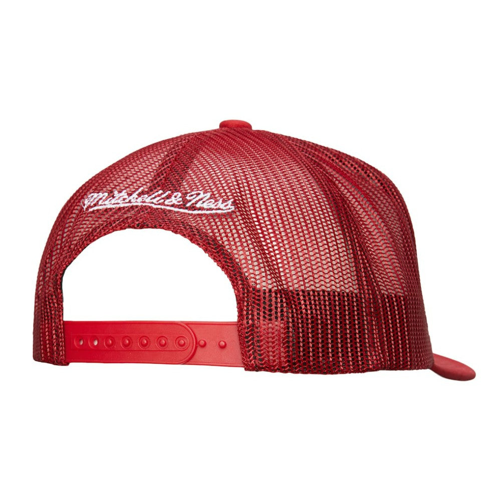 Detroit Red Wings Mitchell & Ness Gridlock Trucker Adjustable Hat White/Red