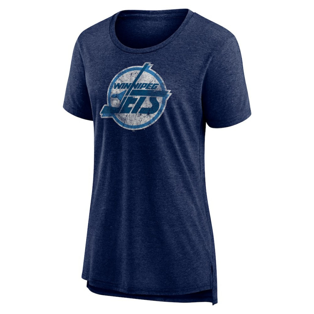 Winnipeg Jets Women's Slow Whistle Tri-Blend T-Shirt Navy
