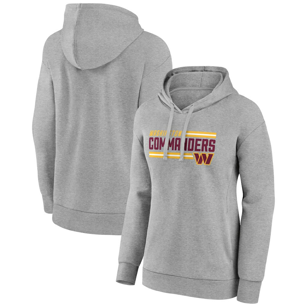 Washington Commanders Women's On Side Stripe Pullover Hoodie - Gray cheap