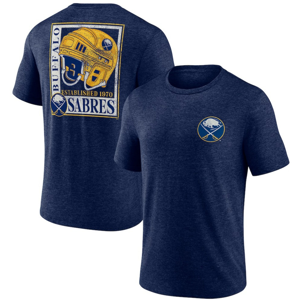 Buffalo Sabres Earnest Will Tri-Blend T-Shirt Navy