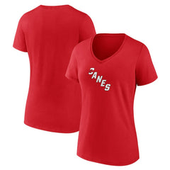 Carolina Hurricanes Women's Primary Logo V-Neck T-Shirt Red