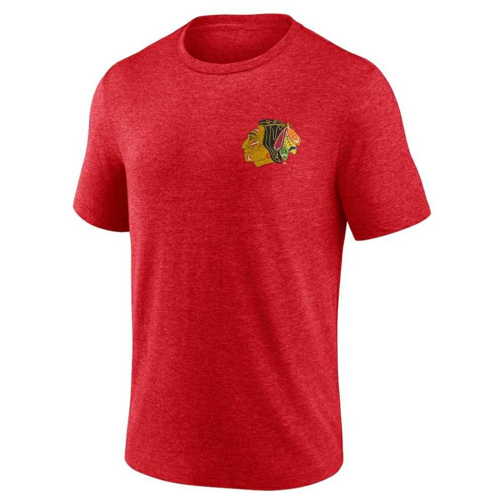 Chicago Blackhawks Earnest Will Tri-Blend T-Shirt Red
