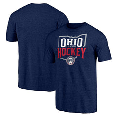 Columbus Blue Jackets Shoot to Score Tri-Blend T-Shirt Navy
