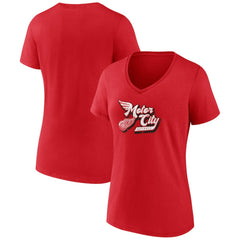 Detroit Red Wings Women's Active Edge V-Neck T-Shirt Red