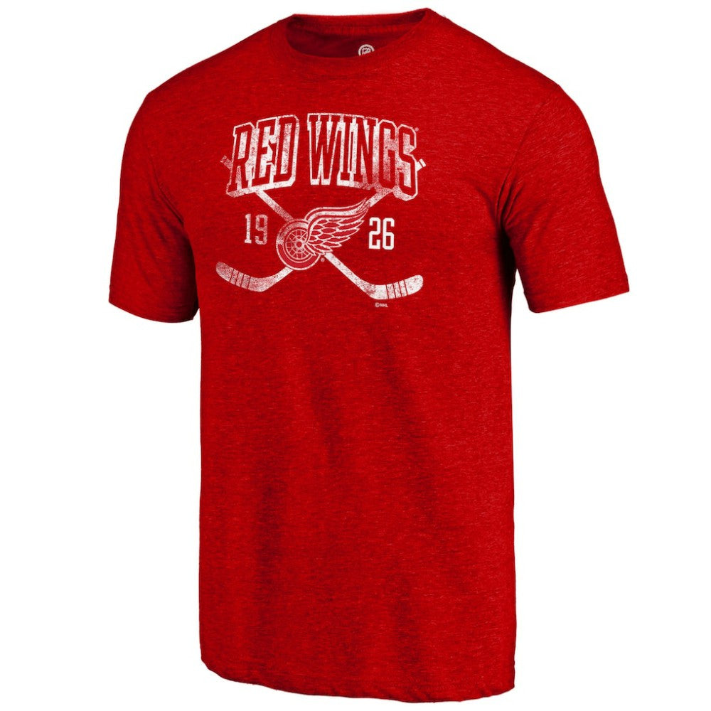 Detroit Red Wings Line Shift Tri-Blend T-Shirt Red