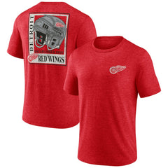 Detroit Red Wings Earnest Will Tri-Blend T-Shirt Red