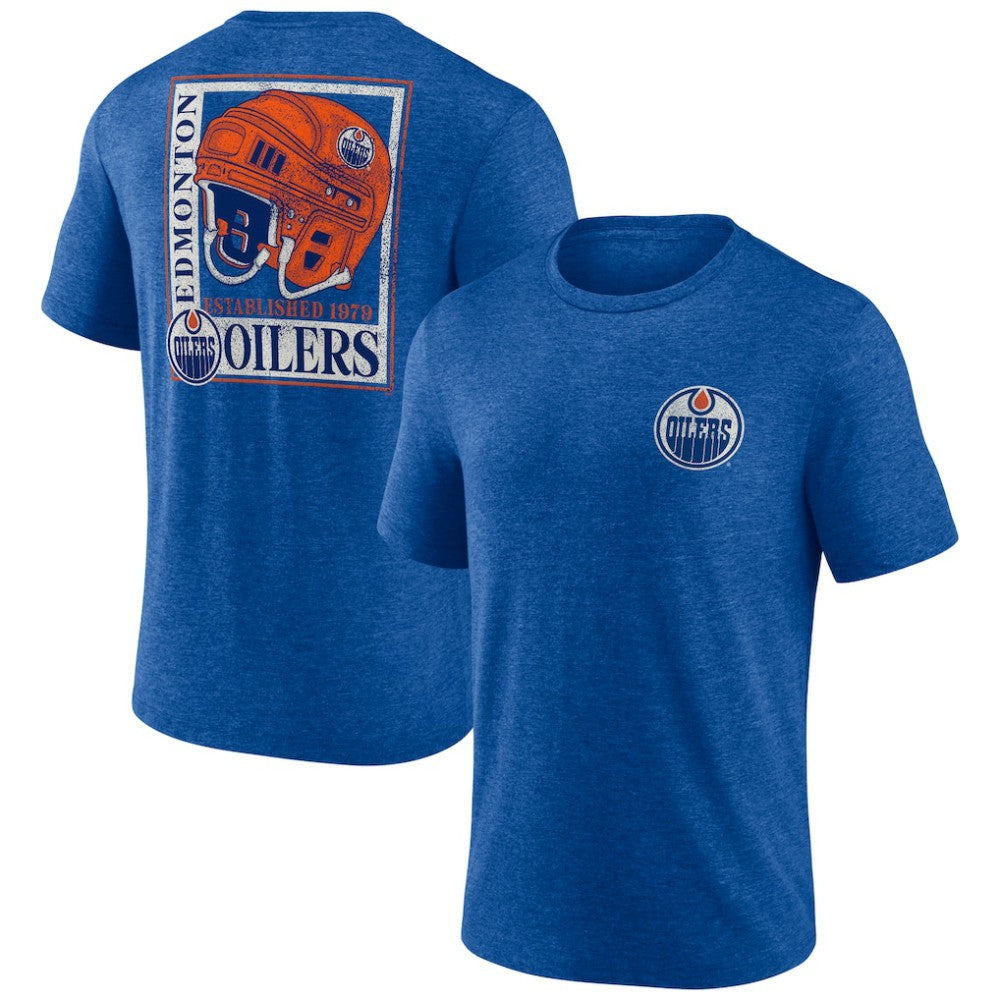 Edmonton Oilers Earnest Will Tri-Blend T-Shirt Royal