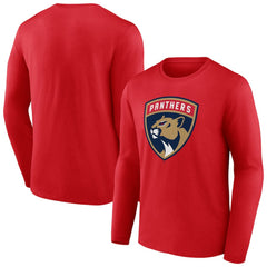 Florida Panthers Primary Logo Long Sleeve T-Shirt Red