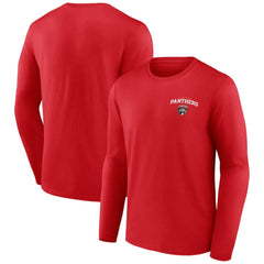 Florida Panthers Team Lockup Long Sleeve T-Shirt Red