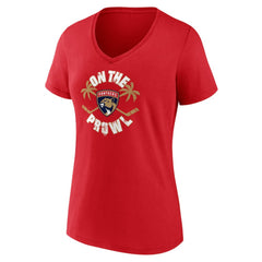 Florida Panthers Women's Active Edge V-Neck T-Shirt Red