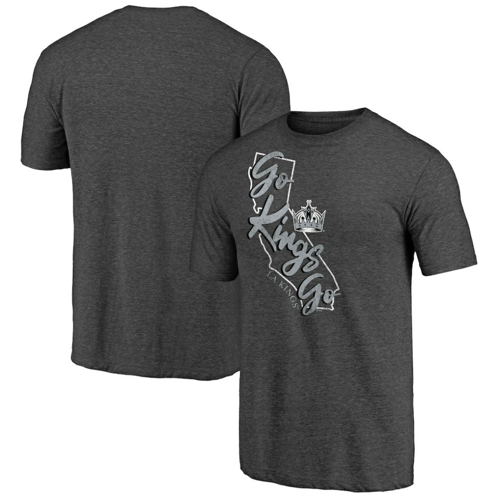 Los Angeles Kings Shoot to Score Tri-Blend T-Shirt Charcoal