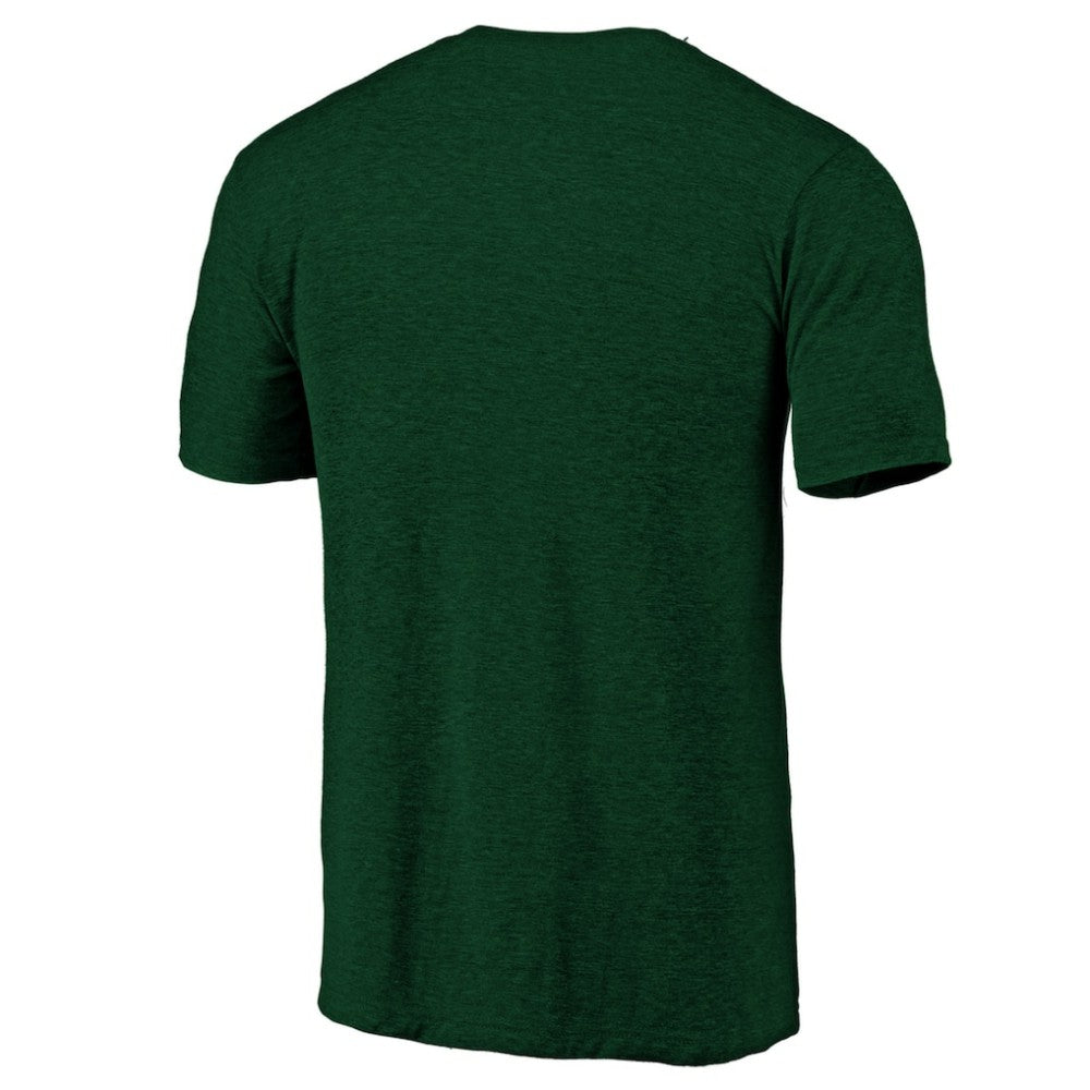 Minnesota Wild Distressed Logo Tri-Blend T-Shirt Green