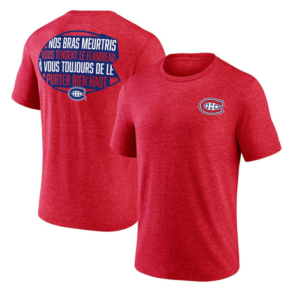 Montreal Canadiens Territorial Tri-Blend T-Shirt Red