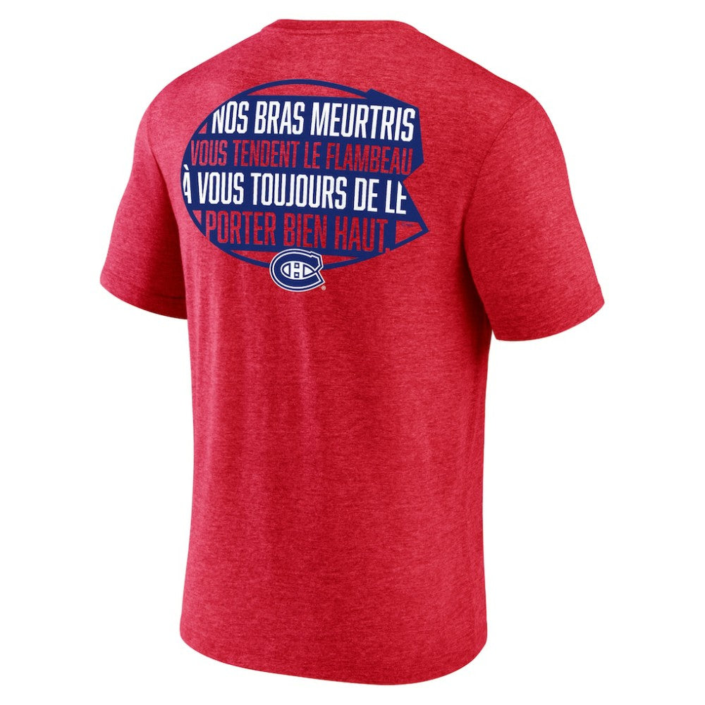 Montreal Canadiens Territorial Tri-Blend T-Shirt Red
