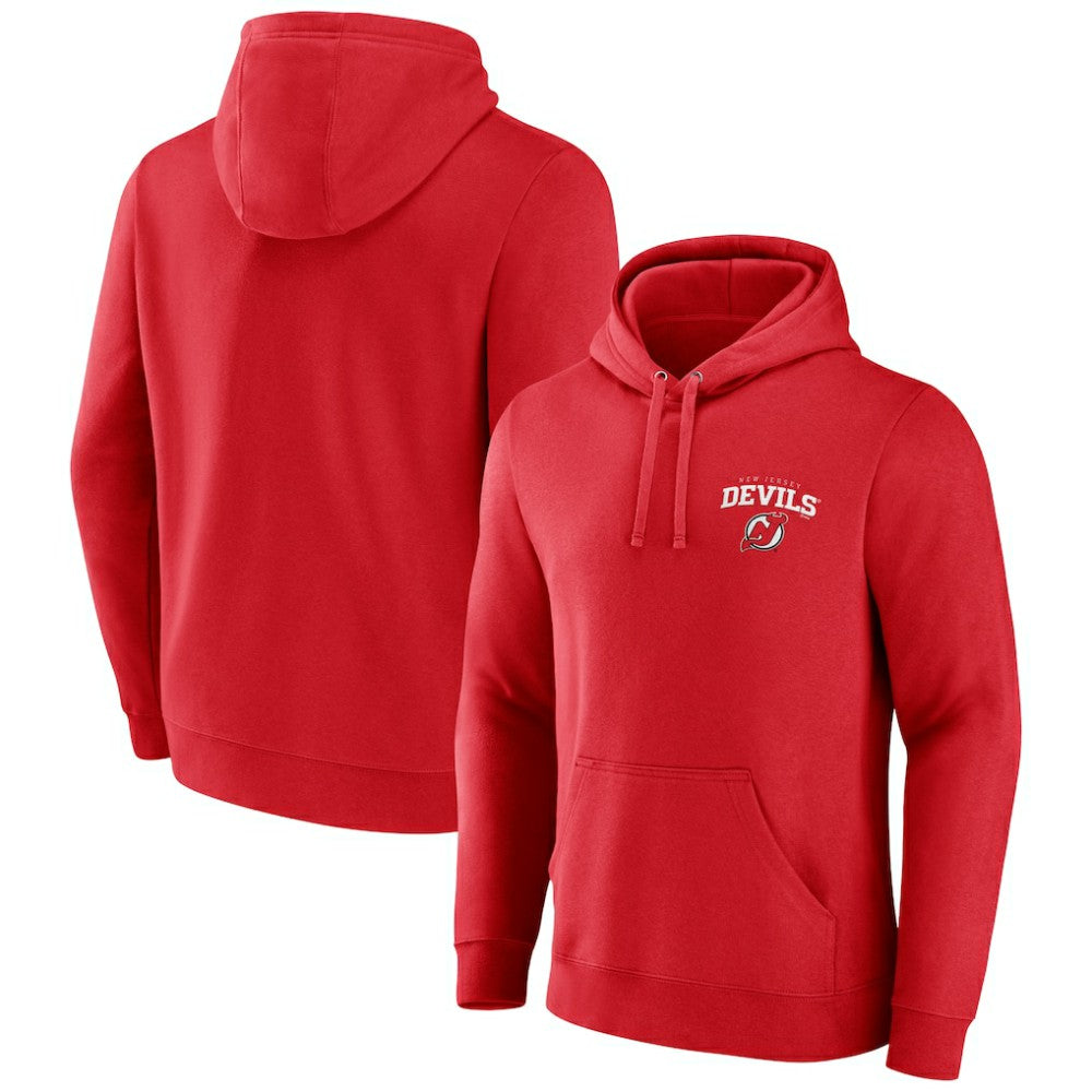 New Jersey Devils Team Lockup Pullover Hoodie Red