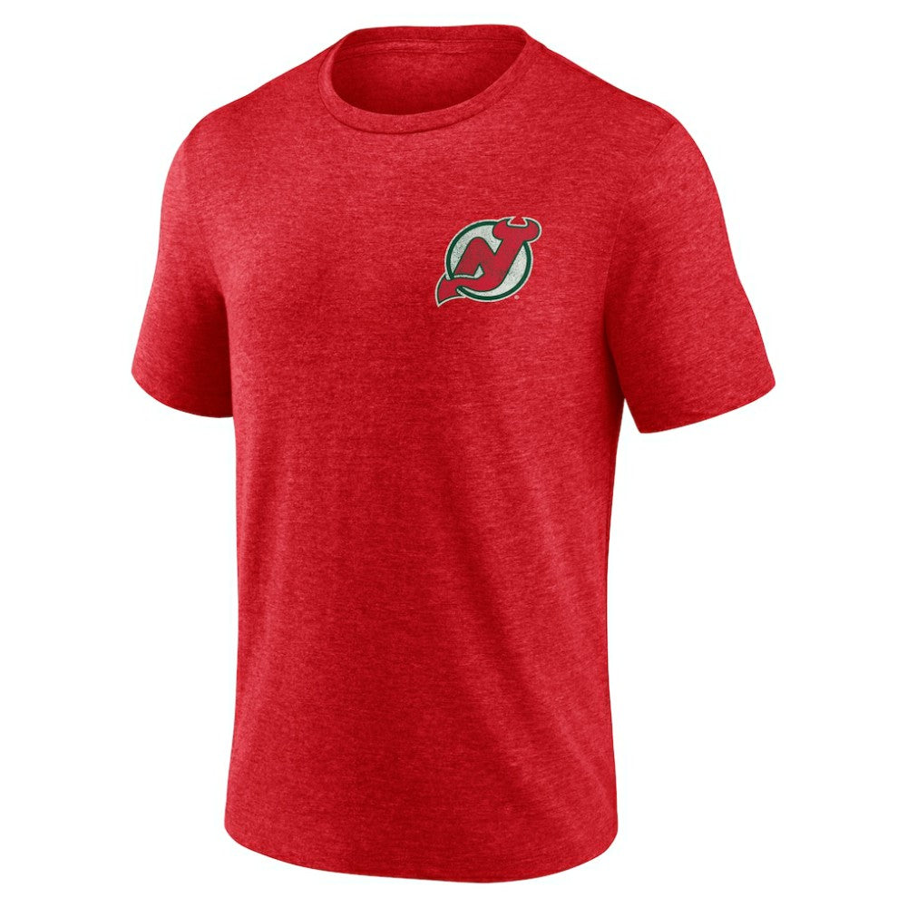 New Jersey Devils Earnest Will Tri-Blend T-Shirt Red