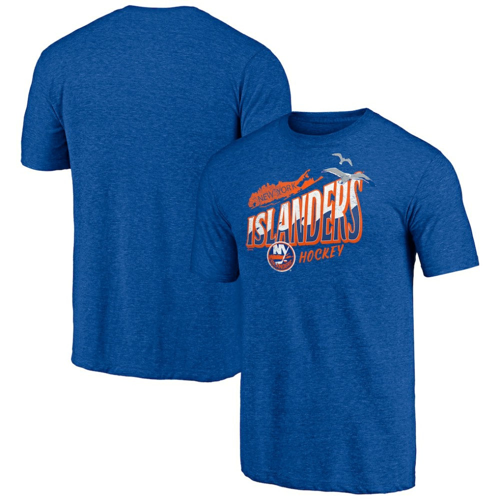 New York Islanders Shoot to Score Tri-Blend T-Shirt Royal