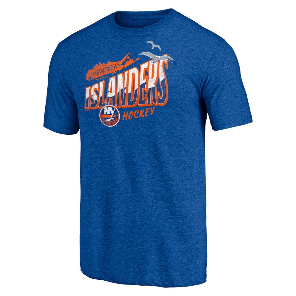 New York Islanders Shoot to Score Tri-Blend T-Shirt Royal