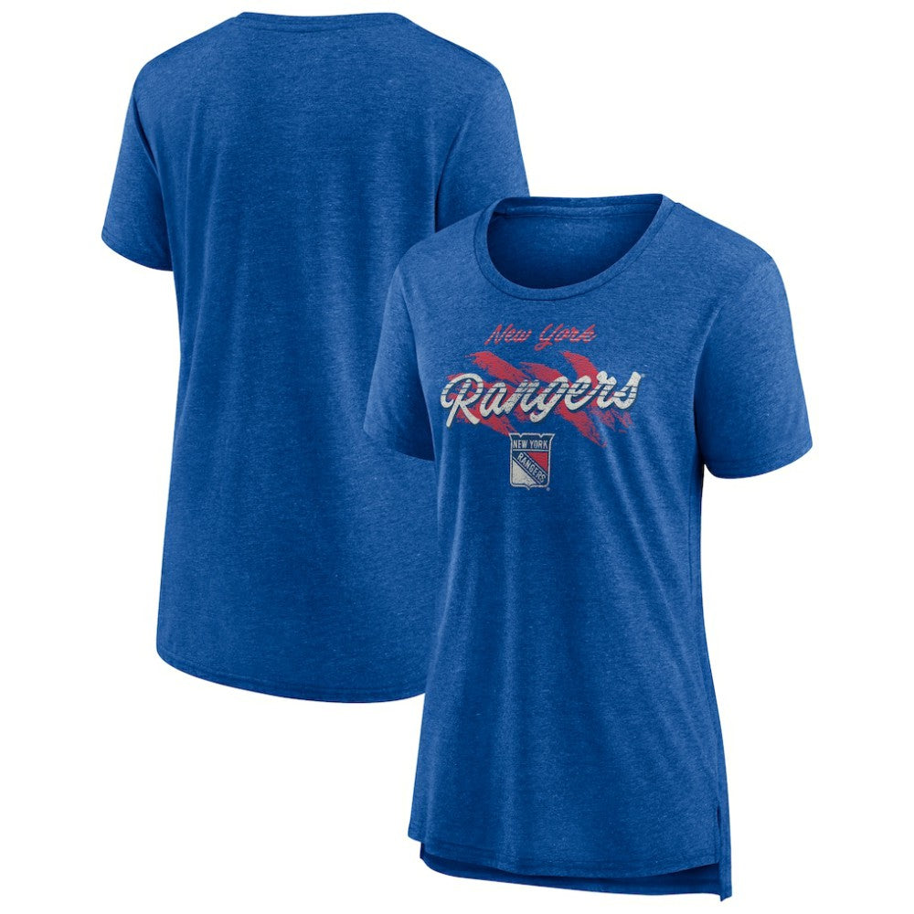 New York Rangers Women's Hit the Ice Tri-Blend T-Shirt Blue