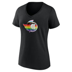 Ottawa Senators Women's NHL Pride V-Neck T-Shirt Black
