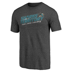 San Jose Sharks Shoot to Score Tri-Blend T-Shirt Charcoal