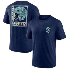 Seattle Kraken Earnest Will Tri-Blend T-Shirt Deep Sea Blue