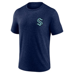 Seattle Kraken Earnest Will Tri-Blend T-Shirt Deep Sea Blue