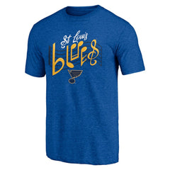 St. Louis Blues Shoot to Score Tri-Blend T-Shirt Blue