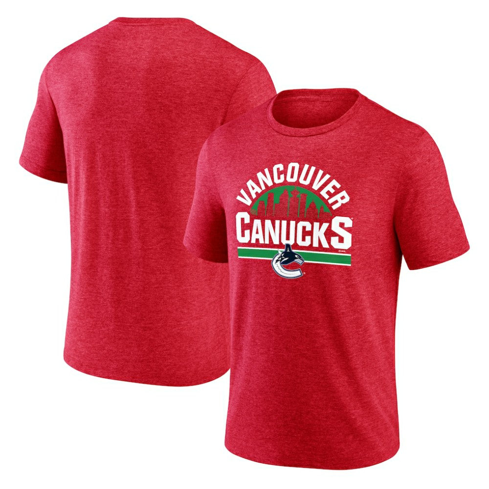 Vancouver Canucks Represent Tri-Blend T-Shirt Red