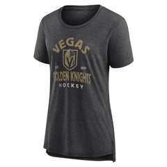 Vegas Golden Knights Women's Vintage Arch Tri-Blend T-Shirt Gray