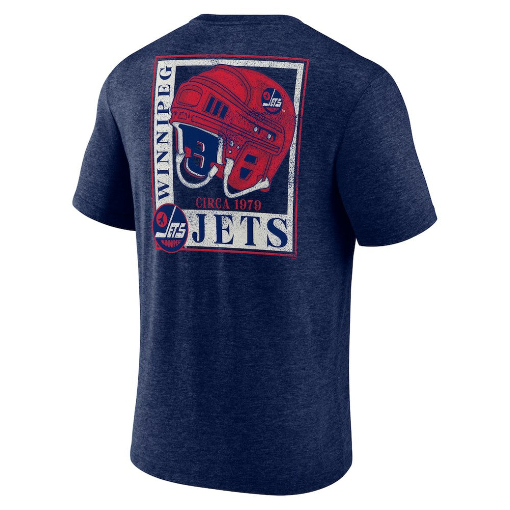 Winnipeg Jets Earnest Will Tri-Blend T-Shirt Navy