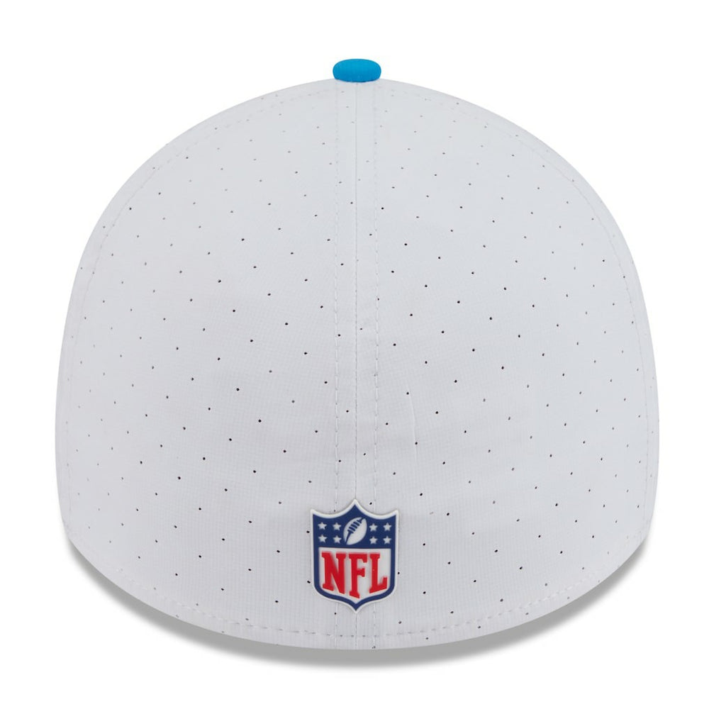 Carolina Panthers New Era 2025 NFL Training Camp 39THIRTY Flex Hat - White/Blue discount