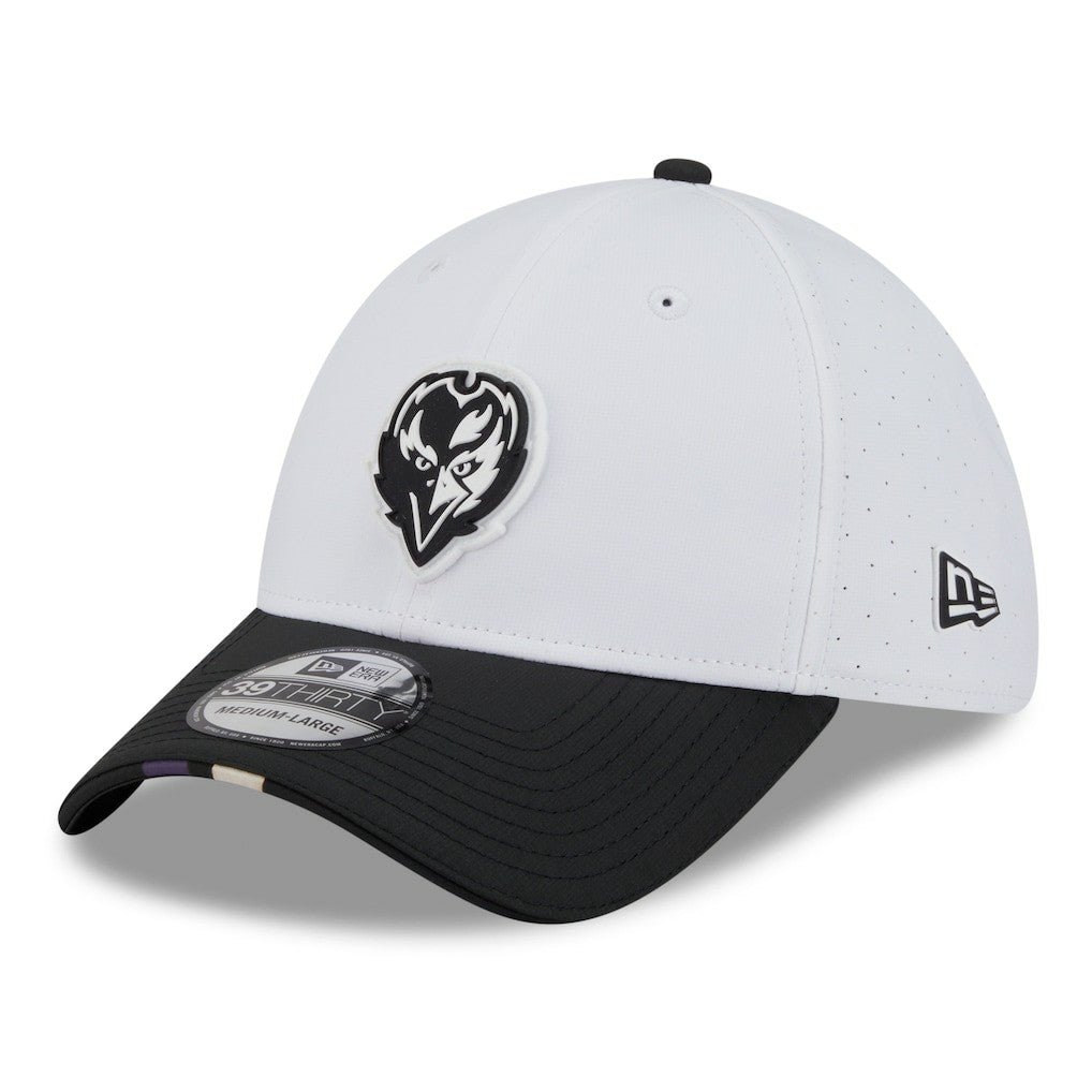 Baltimore Ravens New Era 2025 NFL Training Camp 39THIRTY Flex Hat - White/Black online