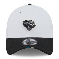 Jacksonville Jaguars New Era 2025 NFL Training Camp Throwback Logo 39THIRTY Flex Hat - White/Black online