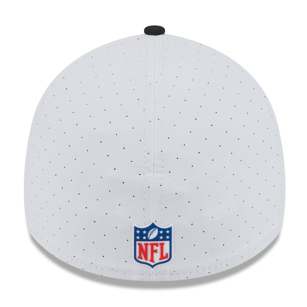 Jacksonville Jaguars New Era 2025 NFL Training Camp Throwback Logo 39THIRTY Flex Hat - White/Black online