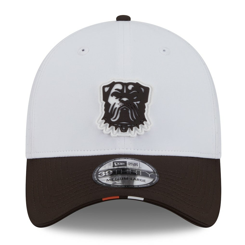 Cleveland Browns New Era 2025 NFL Training Camp 39THIRTY Flex Hat - White/Brown online