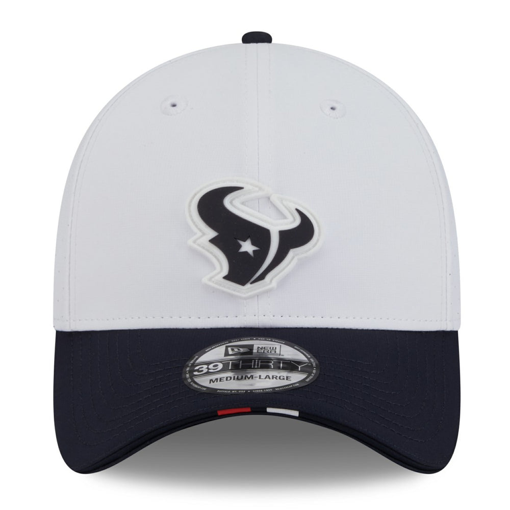 Houston Texans New Era 2025 NFL Training Camp 39THIRTY Flex Hat - White/Navy outlet