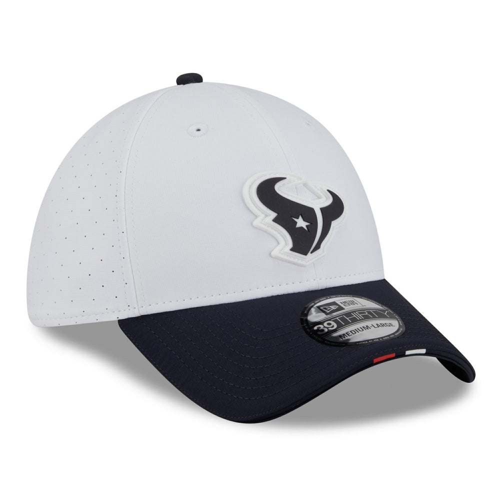 Houston Texans New Era 2025 NFL Training Camp 39THIRTY Flex Hat - White/Navy outlet