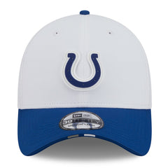 Indianapolis Colts New Era 2025 NFL Training Camp 39THIRTY Flex Hat - White/Royal on sale