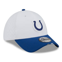 Indianapolis Colts New Era 2025 NFL Training Camp 39THIRTY Flex Hat - White/Royal on sale