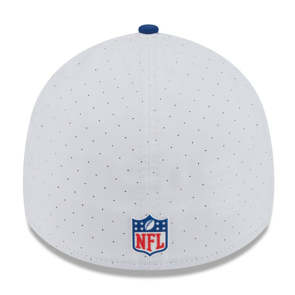 Indianapolis Colts New Era 2025 NFL Training Camp 39THIRTY Flex Hat - White/Royal on sale