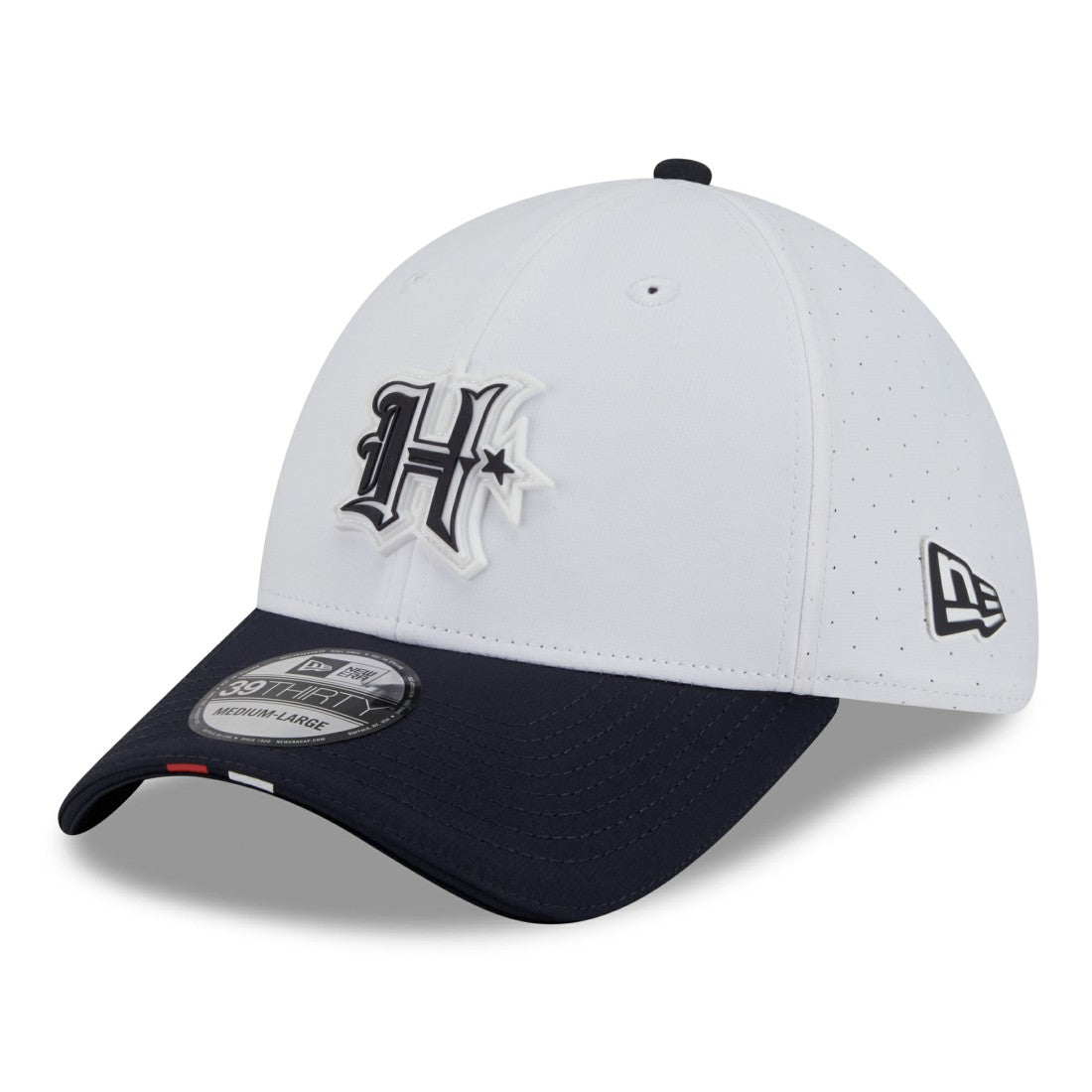 Houston Texans New Era 2025 NFL Training Camp 39THIRTY Flex Hat - White/Navy discount