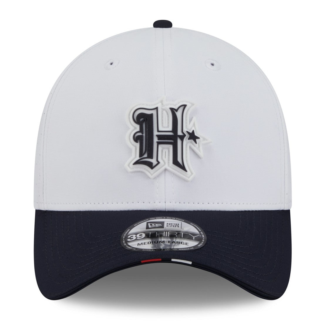Houston Texans New Era 2025 NFL Training Camp 39THIRTY Flex Hat - White/Navy discount