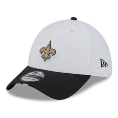 New Orleans Saints New Era 2025 NFL Training Camp 39THIRTY Flex Hat - White/Black sale