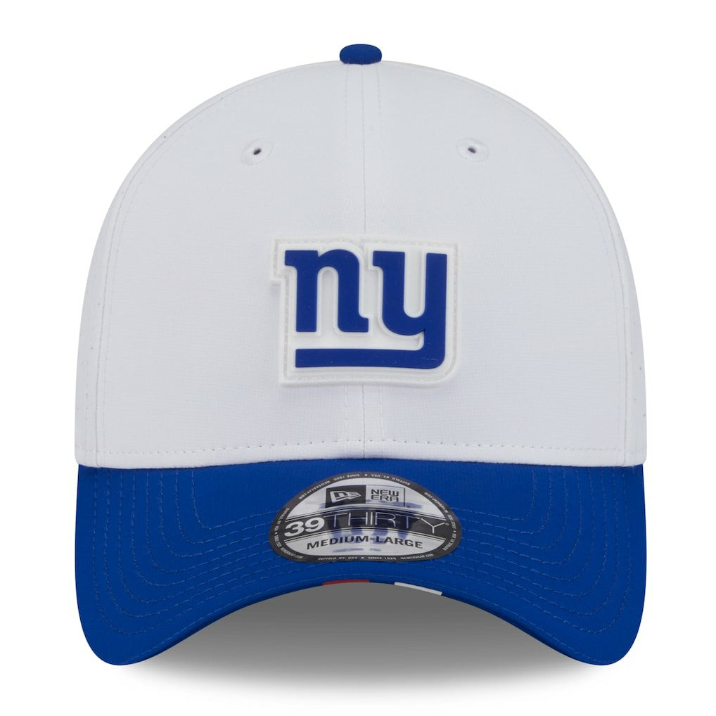 New York Giants New Era 2025 NFL Training Camp 39THIRTY Flex Hat - White/Royal online