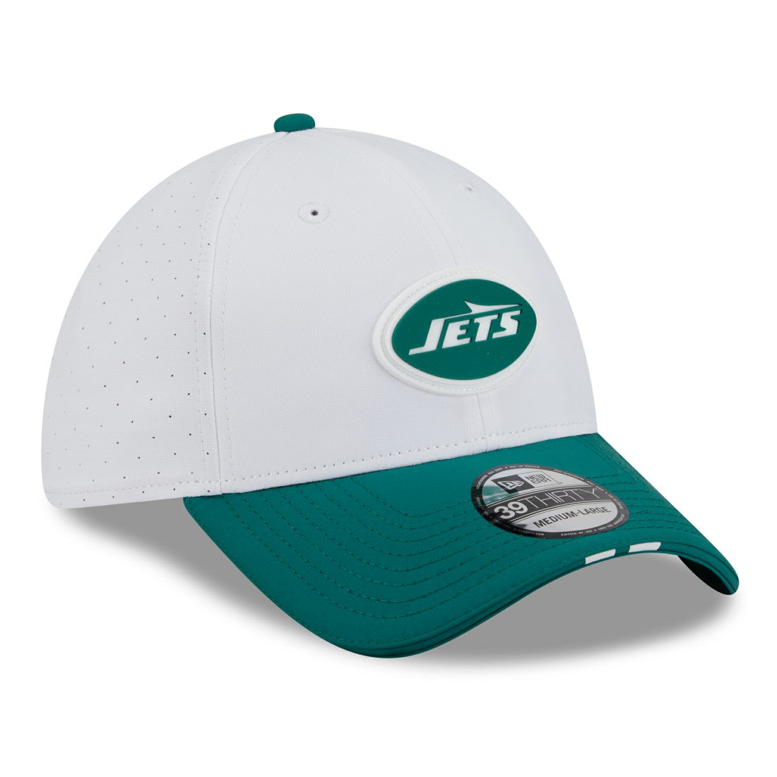 New York Jets New Era 2025 NFL Training Camp 39THIRTY Flex Hat - White/Green outlet
