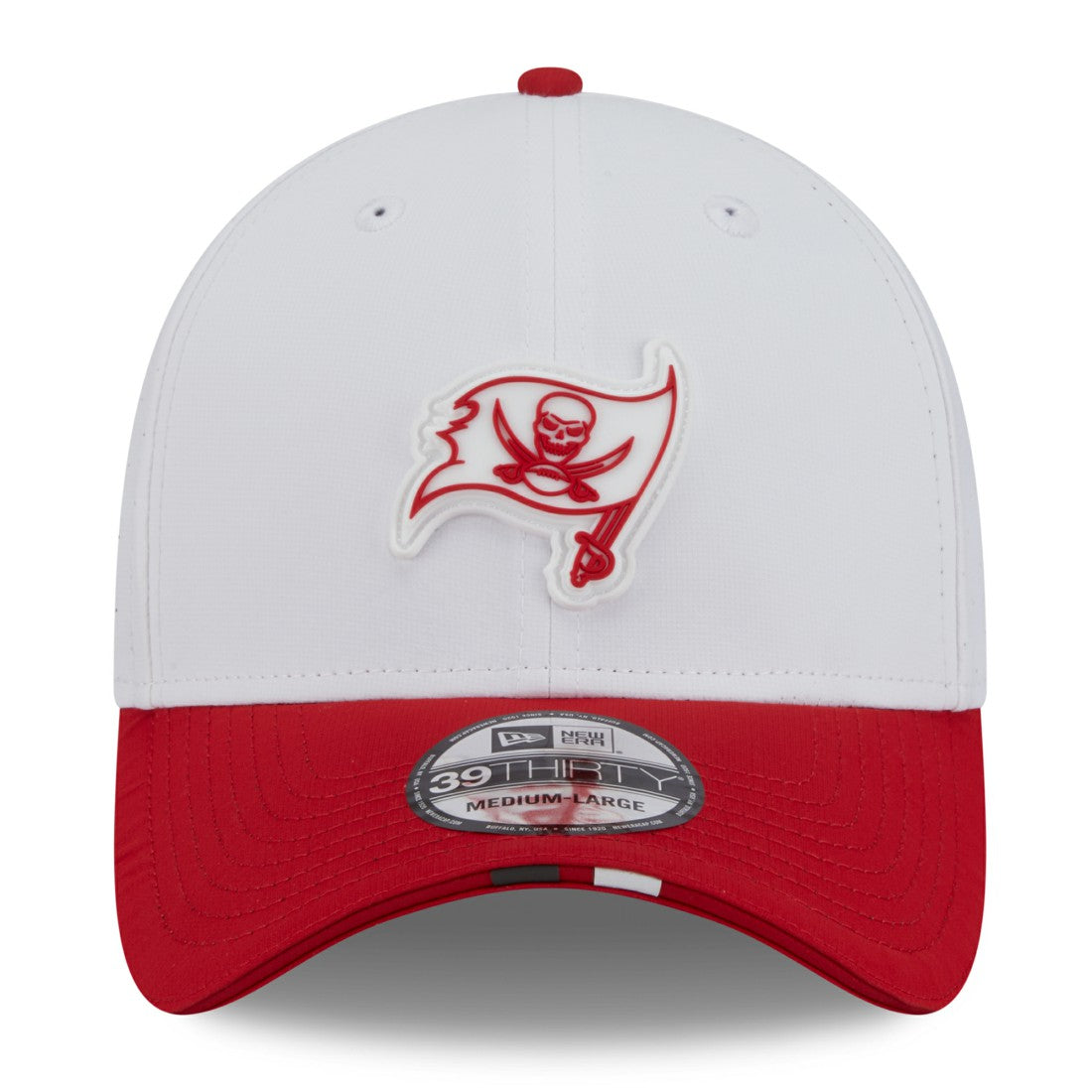 Tampa Bay Buccaneers New Era 2025 NFL Training Camp 39THIRTY Flex Hat - White/Red outlet