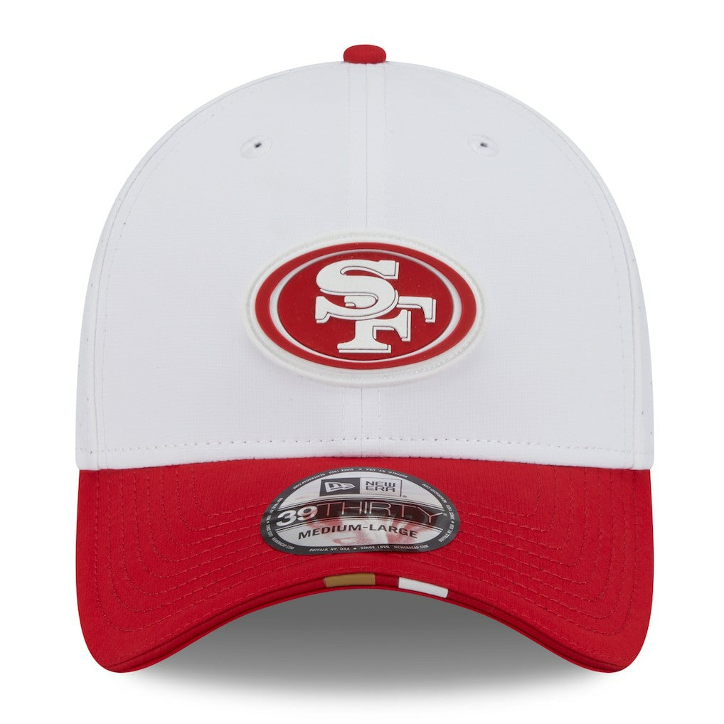 San Francisco 49ers New Era 2025 NFL Training Camp 39THIRTY Flex Hat - White/Scarlet online